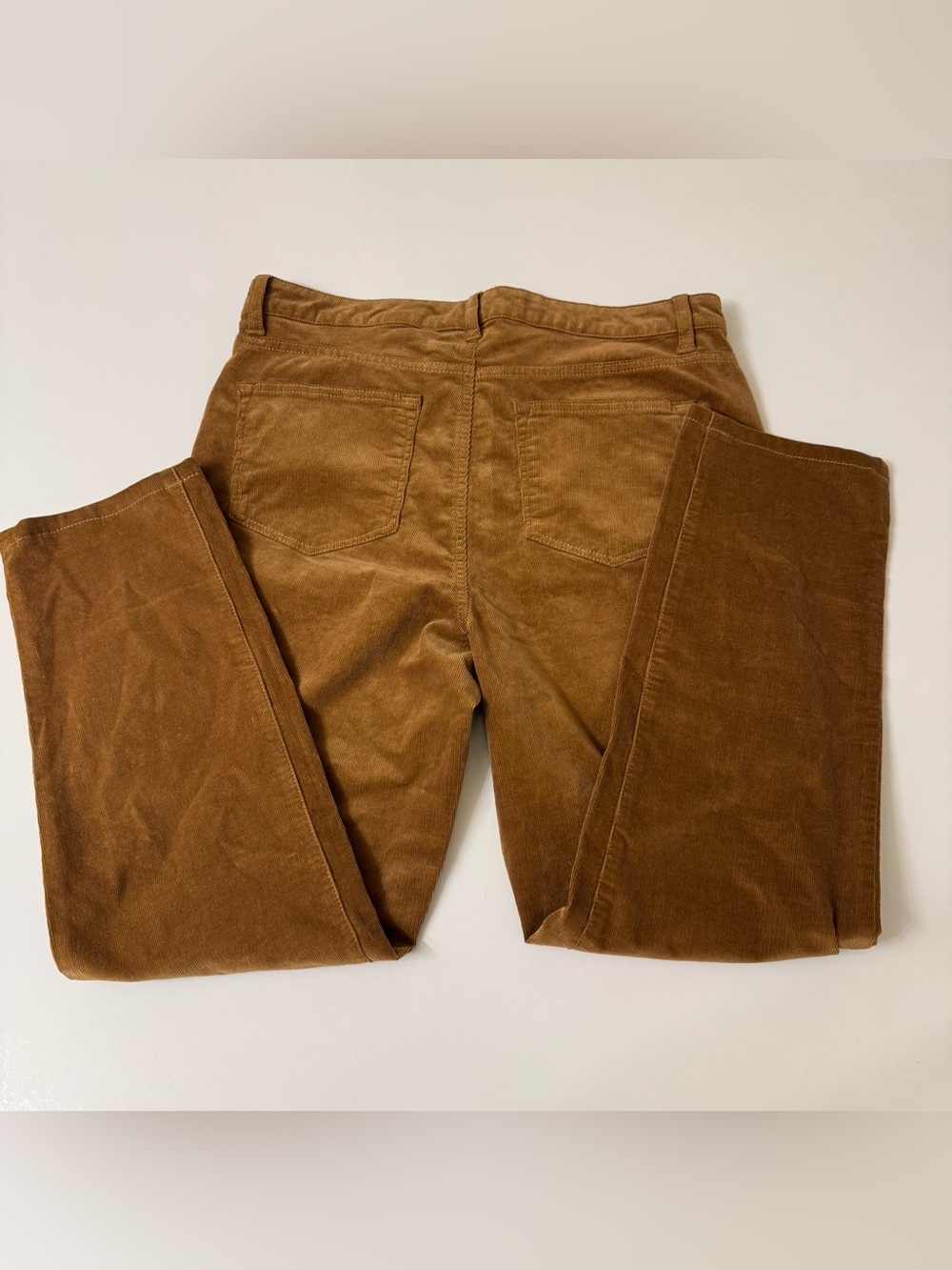 Talbots Womens Jeans Brown Corduroy Straight Leg Pant Cotton Blend Size 10p - Picture 2 of 6